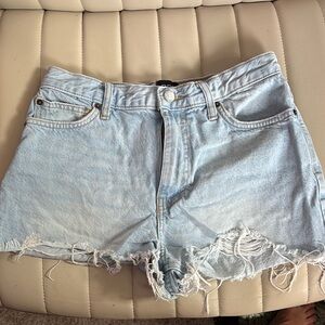Urban Outfitters Light Blue Distressed Jean Shorts